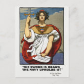 Oude WWI marinewervingsfolder van Kenyon Cox Briefkaart (Voorkant)