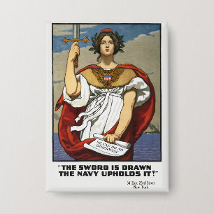 Oude WWI marinewervingsfolder van Kenyon Cox Button