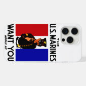 Oude WWI-mariniersrekruteringsaffiche iPhone Hoesje (Achterkant horizontaal)