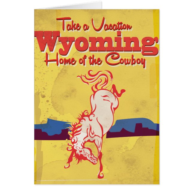 Oude Wyoming-reisposter (Voorkant)
