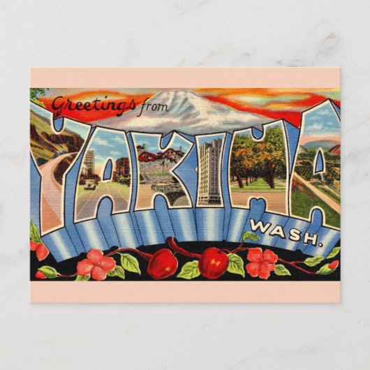 Oude Yakima Washington  Briefkaart (Voorkant)