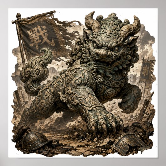 Oude Yali Bewaker Fantasy Poster (Voorkant)