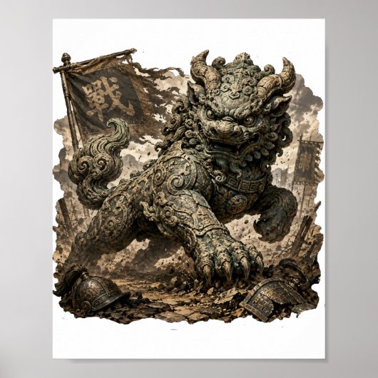 Oude Yali Bewaker Fantasy Poster (Voorkant)