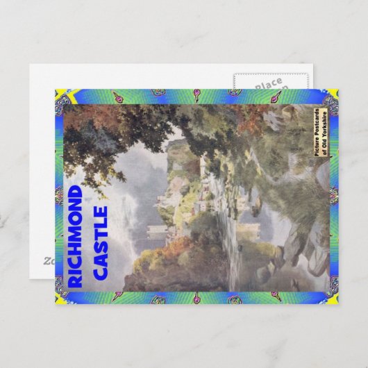 OUDE YORKSHIRE - RICHMOND CASTLE BRIEFKAART (Voorkant / Achterkant)