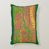 Oude Yosemite Kaart  Accent Kussen (Voorkant(Verticaal))