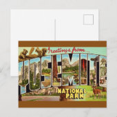 Oude Yosemite National Park ansichtkaart Briefkaart (Voorkant / Achterkant)