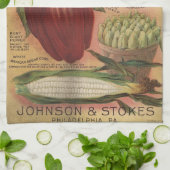 Oude zaadcatalogus Johnson & Stokes theedoek (Gevouwen)