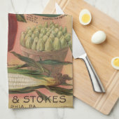 Oude zaadcatalogus Johnson & Stokes theedoek (Quarter Fold)