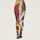 Oude zaadpaketlabels, tuin viooltjes bloemen leggings (Achterkant)