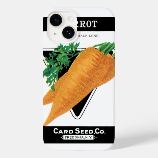 Oude zaadpakket label kunst, Danvers wortelen Case-Mate iPhone Case (Achterkant)