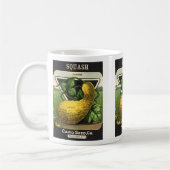 Oude Zaadpakket Label Kunst Gele Zomer Squash Koffiemok (Links)
