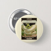 Oude Zaadpakket Label Kunst Witte Bermuda Uien Ronde Button 5,7 Cm (Voorkant /achterkant)