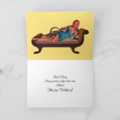 Oude zadelijk gezicht Funny Birthday Kaart (Binnen)