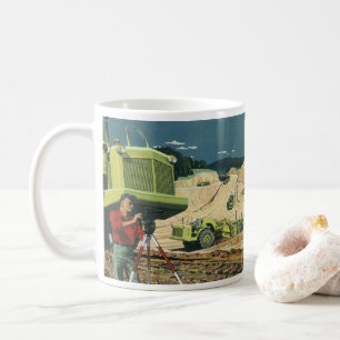 Oude Zakelijke, Bouwplaats met Landmeter Koffiemok