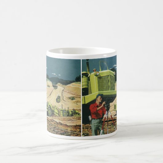 Oude Zakelijke, Bouwplaats met Landmeter Koffiemok (Center)