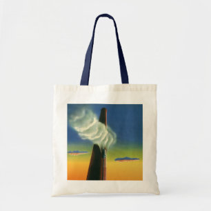 Oude Zakelijke Dingen, Stoomfluit Fabriek Zonsopga Tote Bag