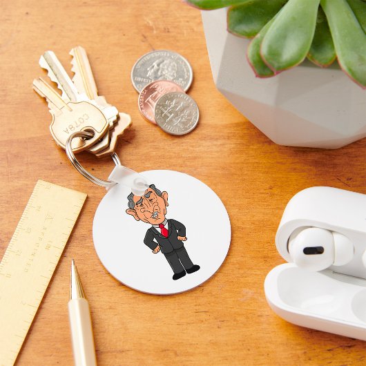 Oude zakenman sleutelhanger