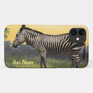 Oude zebra in de Afrikaanse savanne, wild dier Case-Mate iPhone Case
