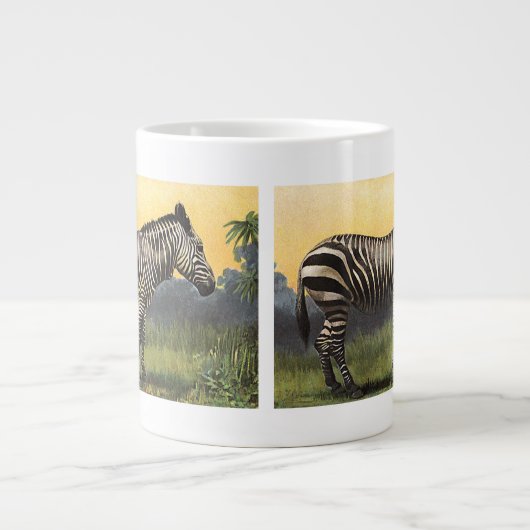 Oude zebra in de Afrikaanse savanne, wild dier Grote Koffiekop (Voorkant)