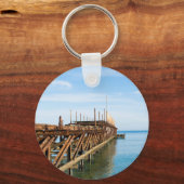 Oude zee pier sleutelhanger (Voorkant)