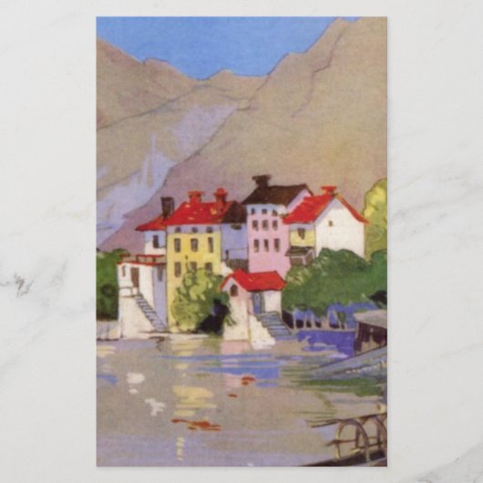 Oude zeedorp Italië Toerisme Briefpapier (Voorkant)