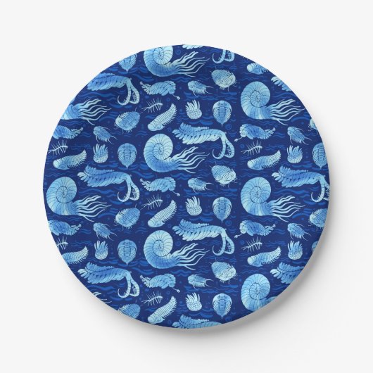 Oude zeeen: Trilobites, Anomalocaris.. Papieren Bordje (Voorkant)