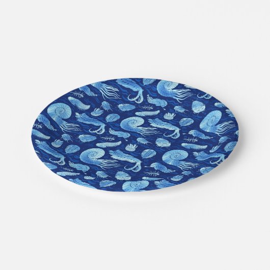 Oude zeeen: Trilobites, Anomalocaris.. Papieren Bordje (Gekanteld)