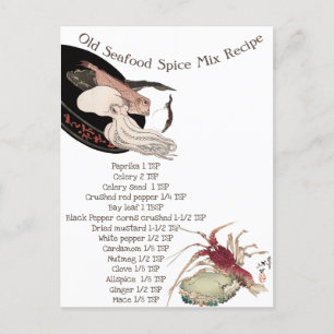 Oude zeehondenspecerij Mix Recipe Briefkaart