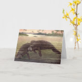 Oude zeekoeien, zeezoogdieren kaart (Gele Bloem)