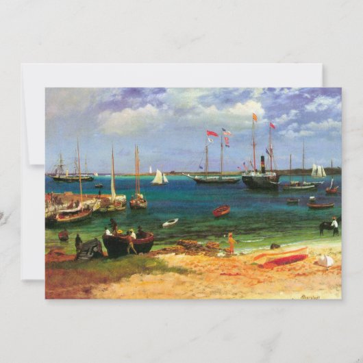 Oude zeelandschap, Nassau haven van Bierstadt (Voorkant)
