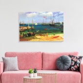 Oude zeelandschap, Nassau Haven van Bierstadt Canvas Afdruk (Insitu (Woonkamer))