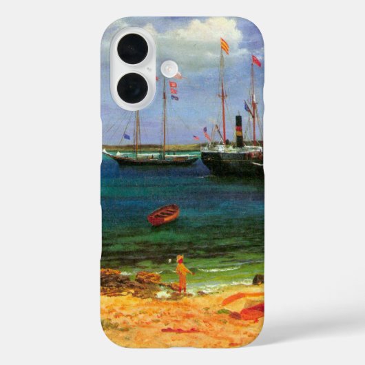 Oude zeelandschap, Nassau Haven van Bierstadt Case-Mate iPhone Case (Achterkant)