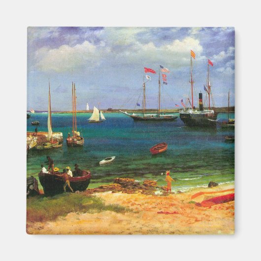 Oude zeelandschap, Nassau haven van Bierstadt Magneet (Voorkant)