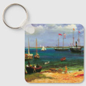 Oude zeelandschap, Nassau Haven van Bierstadt Sleutelhanger (Voorkant)
