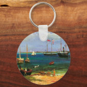 Oude zeelandschap, Nassau Haven van Bierstadt Sleutelhanger (Voorkant)