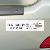 Oude zeelieden bumpersticker (Op auto)