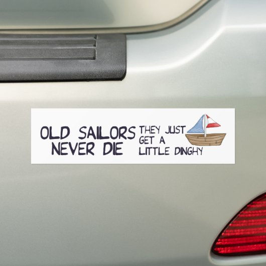 Oude zeelieden bumpersticker (Op auto)