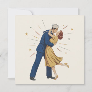 Oude Zeeman Kus Pin-up Feestdagenkaart