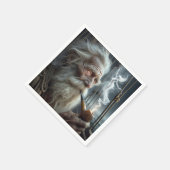 Oude zeeman roken een pijp servet (Hoek)