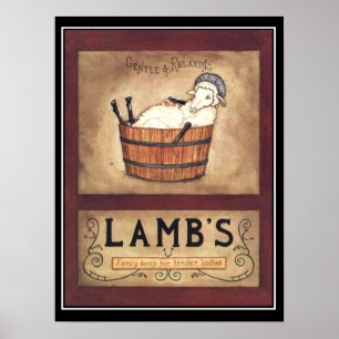 Oude zeepreclameposter poster