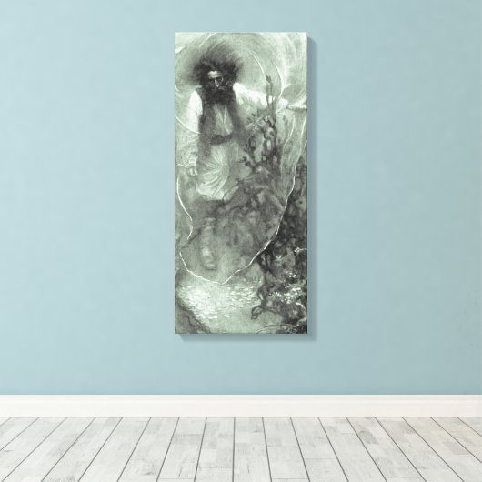 Oude zeerovers, Captain Goldsack door Howard Pyle Canvas Afdruk (Insitu (Houten vloer))