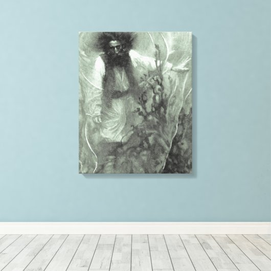 Oude zeerovers, Captain Goldsack door Howard Pyle Canvas Afdruk (Insitu (Houten vloer))