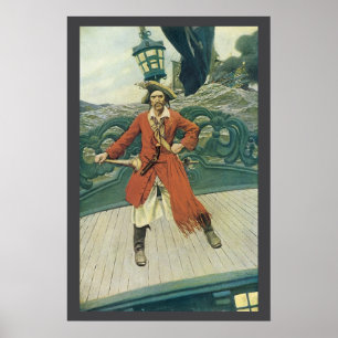 Oude zeerovers, Captain Keitt door Howard Pyle Poster