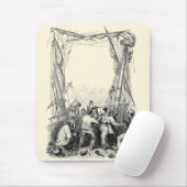 Oude zeerovers en een schipbreukeling piratenschip muismat (Met muis)