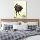 Oude zeerovers, Kapitein Bill Bones door NC Wyeth Canvas Afdruk (Insitu (Slaapkamer))