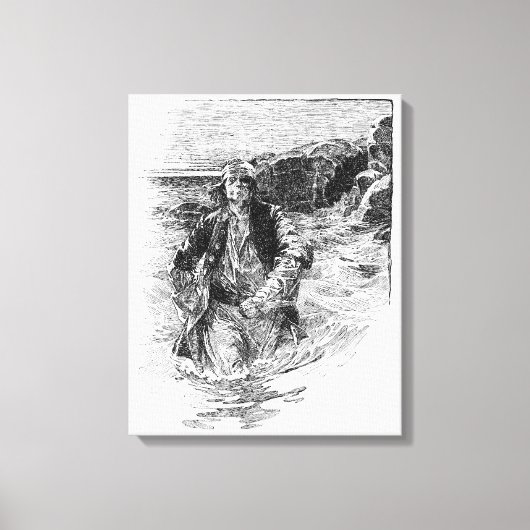 Oude zeerovers, Sir Henry Morgan in de Oceaan Canvas Afdruk (Voorkant)