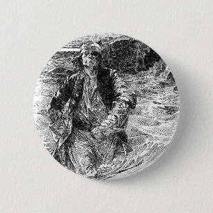 Oude zeerovers, Sir Henry Morgan in de Oceaan Ronde Button 5,7 Cm