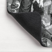 Oude zeerovers vechten en drinken op het schip muismat (Hoek)