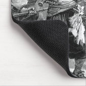 Oude zeerovers vechten en drinken op het schip muismat (Hoek)