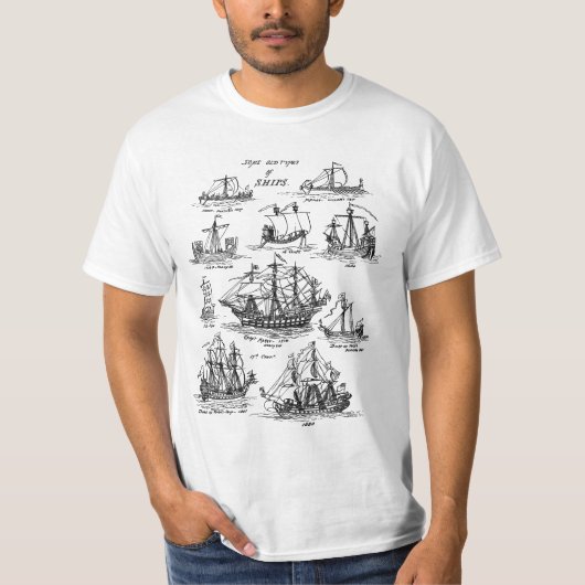 OUDE ZEESCHEPEN T-SHIRT (Voorkant)